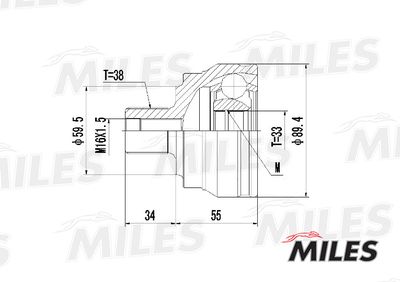 ШРУС наружный Miles GA20031