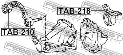 Сайлентблок заднего дифференциала FEBEST TAB218
