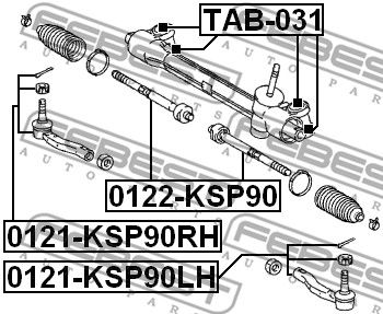 Тяга рулевая FEBEST 0122KSP90