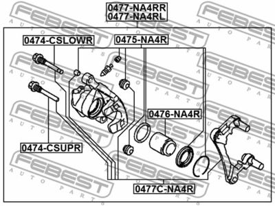 Ремкомплект тормозного суппорта заднего MITSUBISHI 4605B979