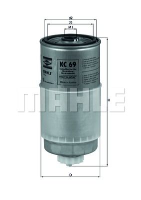 Фильтр топливный MAHLE KC69