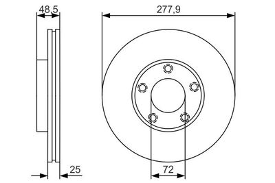 Диск тормозной BOSCH 0986479R83