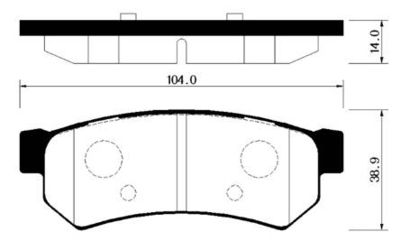 Колодки тормозные дисковые задние HSB HP2020