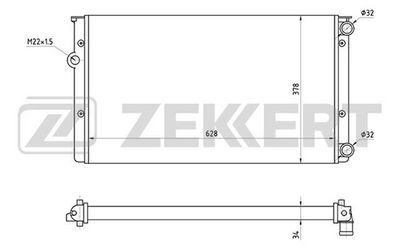 Радиатор охлаждения двигателя Zekkert MK1281