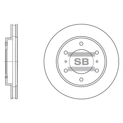 Диск тормозной передний SANGSIN SD4306