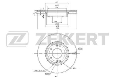 Диск тормозной передний Zekkert BS6472