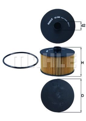 Фильтр масляный MAHLE OX968D