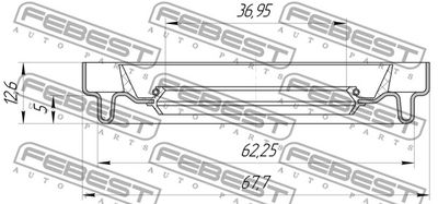 Сальник полуоси FEBEST 95HDS38620513X
