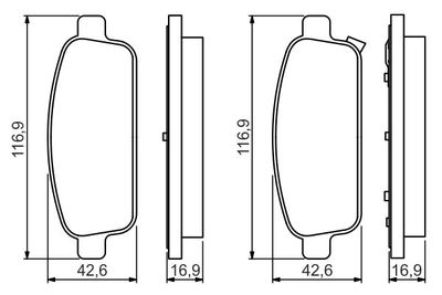 Колодки тормозные дисковые BOSCH 0986495259