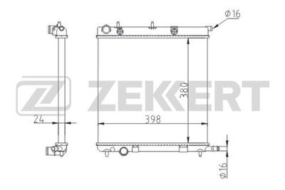 Радиатор охлаждения двигателя Zekkert MK1550