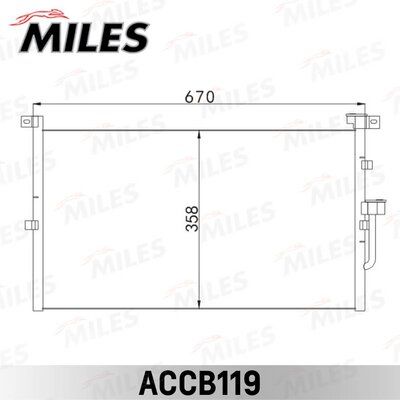 Радиатор кондиционера Miles ACCB119