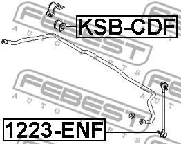 Втулка стабилизатора заднего FEBEST KSBCDF