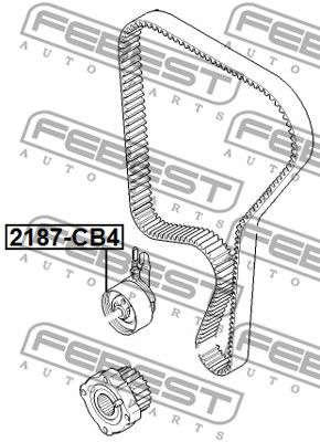 Ролик натяжителя ремня ГРМ FEBEST 2187CB4