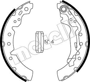 Колодки тормозные барабанные METELLI 530432