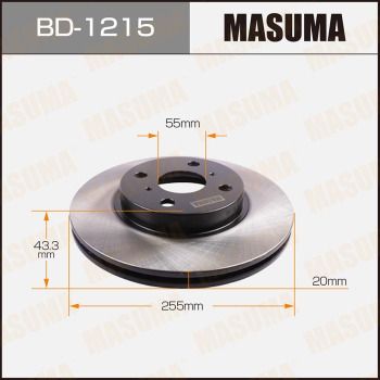 Диск тормозной Masuma BD1215