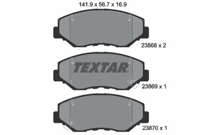 Колодки тормозные дисковые передние TEXTAR 2386801