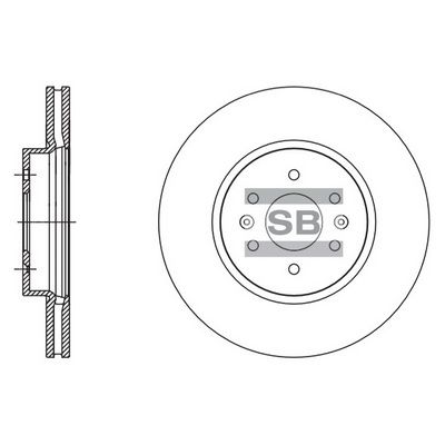 Диск тормозной передний SANGSIN SD2057