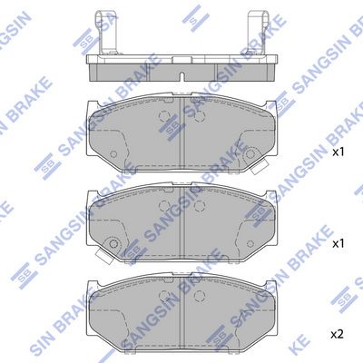 Колодки тормозные дисковые SANGSIN SP2086
