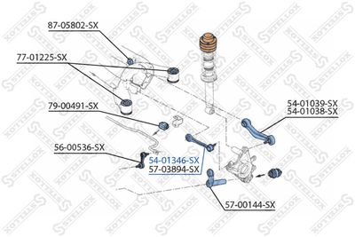 Рычаг задней подвески STELLOX 5401346SX
