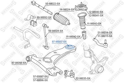 Сайлентблок заднего рычага STELLOX 8798057SX