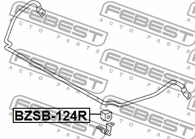 Втулка стабилизатора заднего FEBEST BZSB124R
