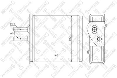 Радиатор отопителя STELLOX 1035007SX