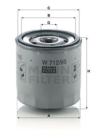Фильтр масляный MANN-FILTER W71295