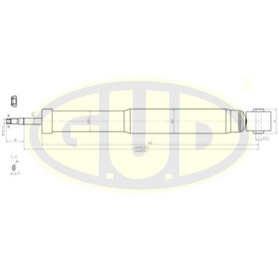 Амортизатор задний газовый G.U.D GSA343298