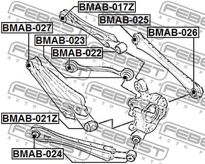 Сайлентблок рычага подвески FEBEST BMAB023