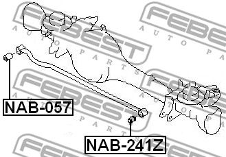 Сайлентблок передней поперечной тяги FEBEST NAB057