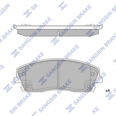 Колодки тормозные передние SANGSIN SP1507