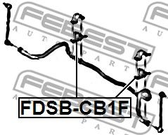 Втулка стабилизатора переднего FEBEST FDSBCB1F