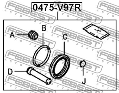 Ремкомплект тормозного суппорта MITSUBISHI 4605B852