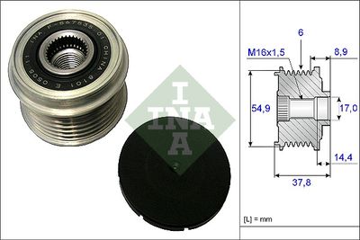 Шкив генератора INA 535021710