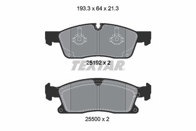 Колодки тормозные дисковые TEXTAR 2519202
