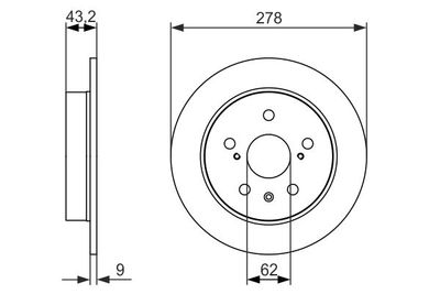 Диск тормозной задний BOSCH 0986479047