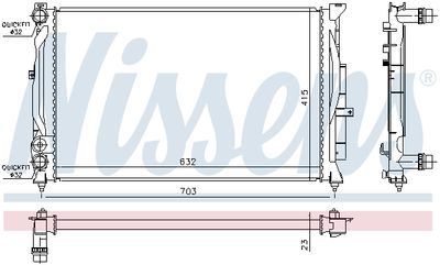 Радиатор системы охлаждения NISSENS 60308A