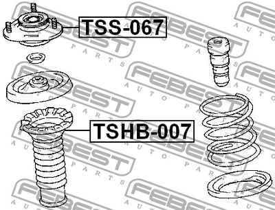 Опора амортизатора переднего FEBEST TSS067