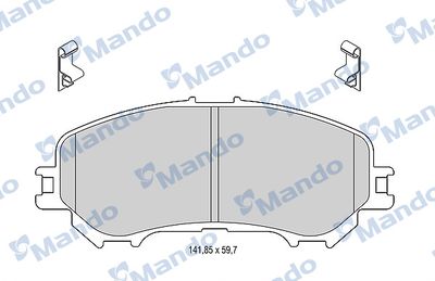 Колодки тормозные дисковые передние Mando MBF015287