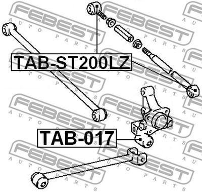 Сайлентблок плавающий задней поперечной тяги FEBEST TABST200LZ