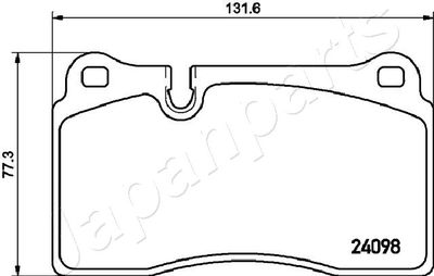 Колодки тормозные передние JAPANPARTS PA0933AF