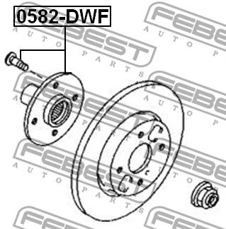 Ступица передняя FEBEST 0582DWF