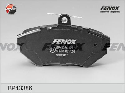 Колодки тормозные передние FENOX BP43386