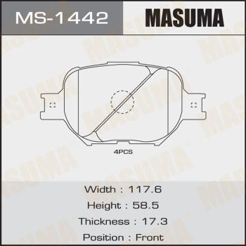 Колодки тормозные передние Masuma MS1442