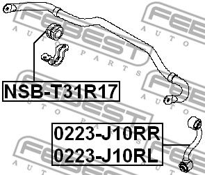 Тяга стабилизатора заднего левая FEBEST 0223J10RL