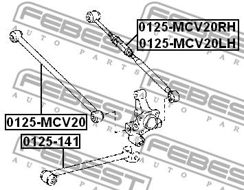 Тяга задняя поперечная правая FEBEST 0125MCV20RH