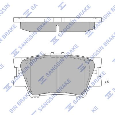 Колодки тормозные задние SANGSIN SP2081