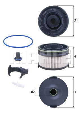 Фильтр топливный MAHLE KX533KIT
