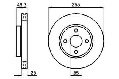 Диск тормозной BOSCH 0986479084