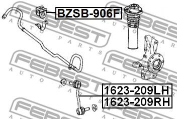 Втулка стабилизатора переднего FEBEST BZSB906F